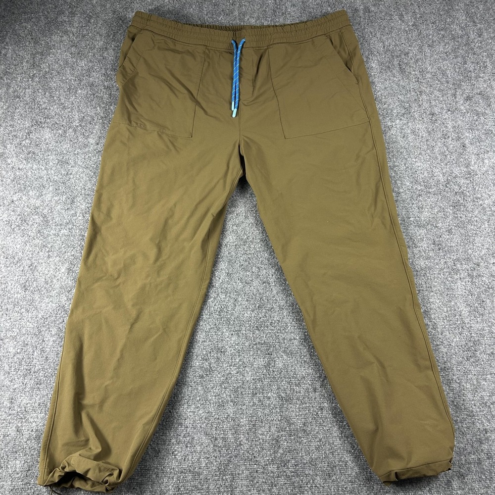 Cotopaxi Jogger Pants Mens 2XL Brown Elastic‎ Waist Zip Pocket Hiking Outdoor